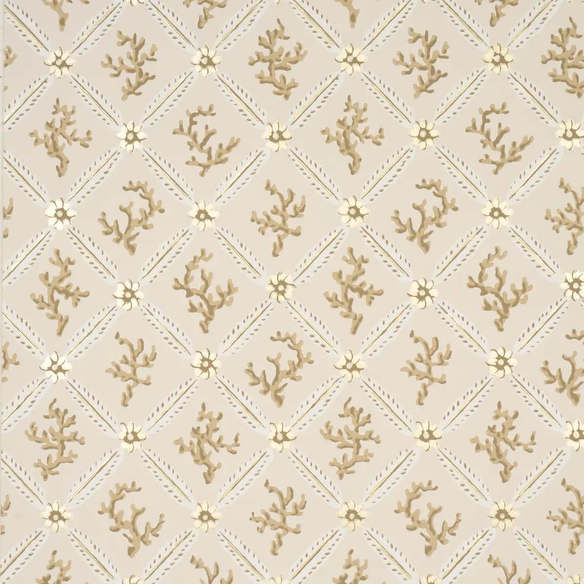 Corail Leaf Trellis_ CHAMPAGNE