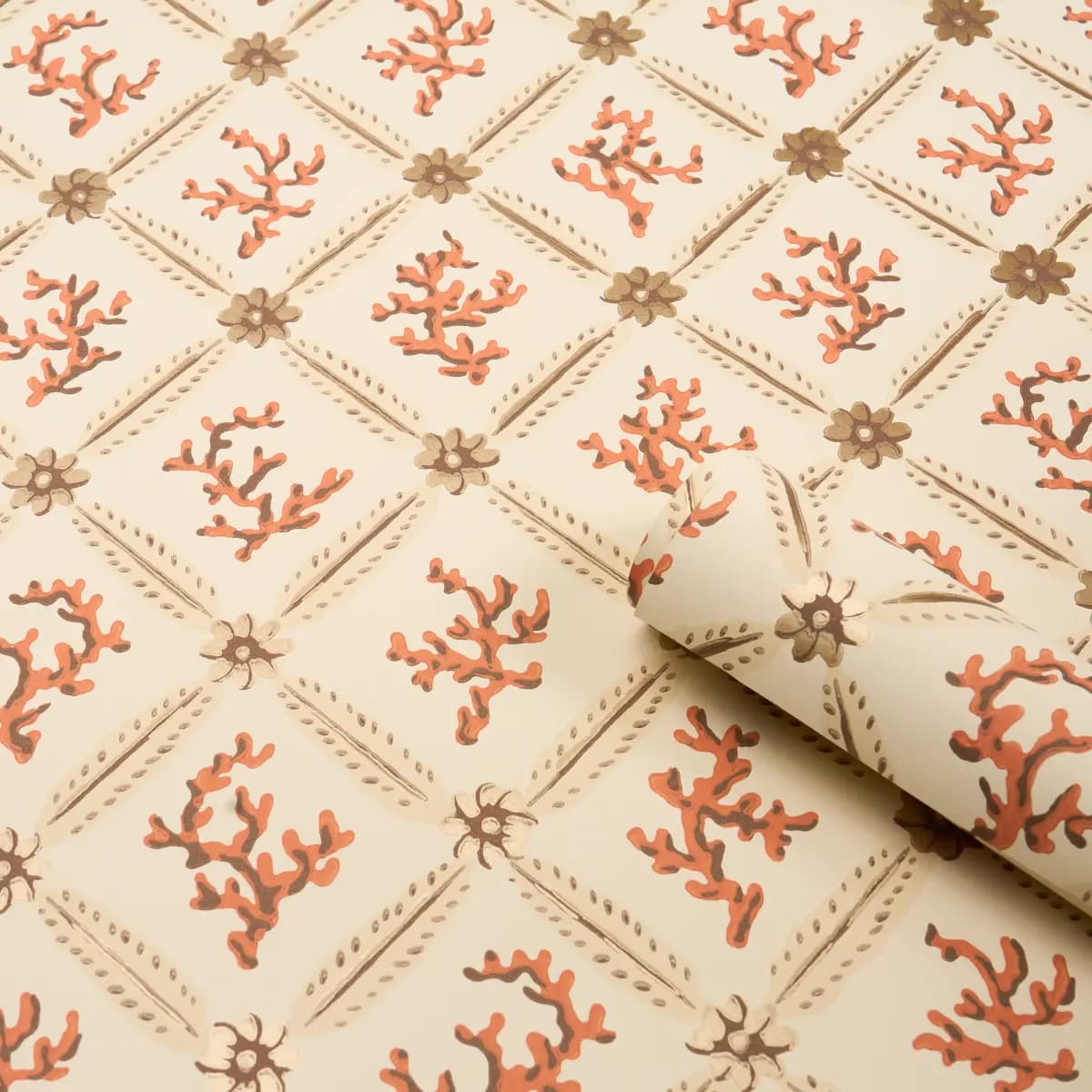 Corail Leaf Trellis_ CORAL