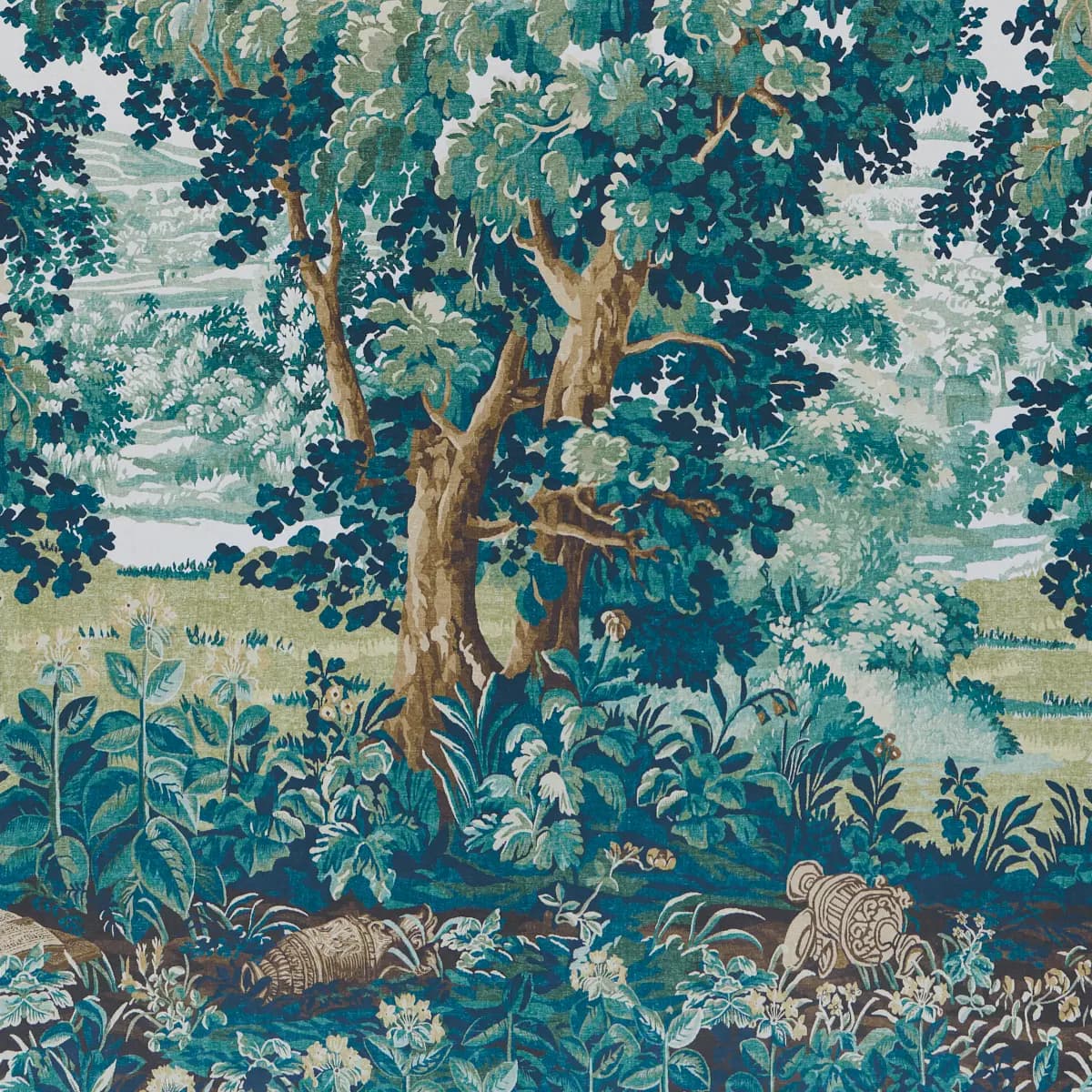 La Forêt 3 Panel Set_ AUTUMN GREEN FOREST