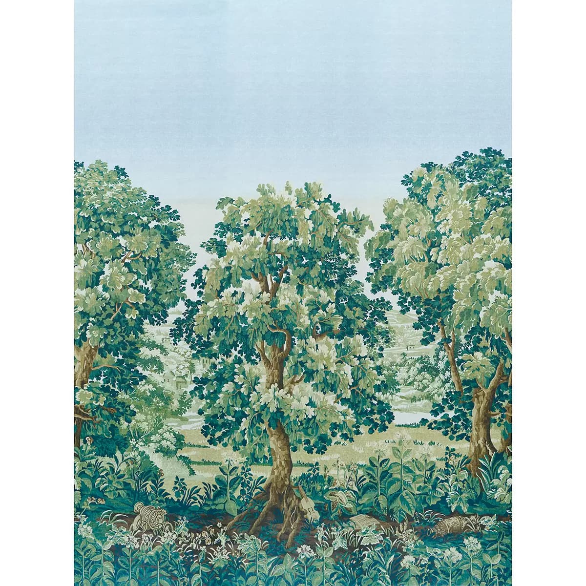 La Forêt 3 Panel Set_ SPRING GREEN FOREST