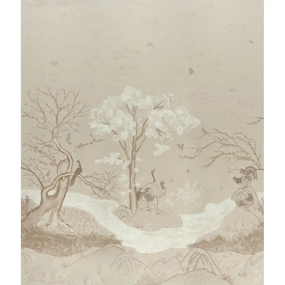 Birdsong 3 Panel Set_ IVORY