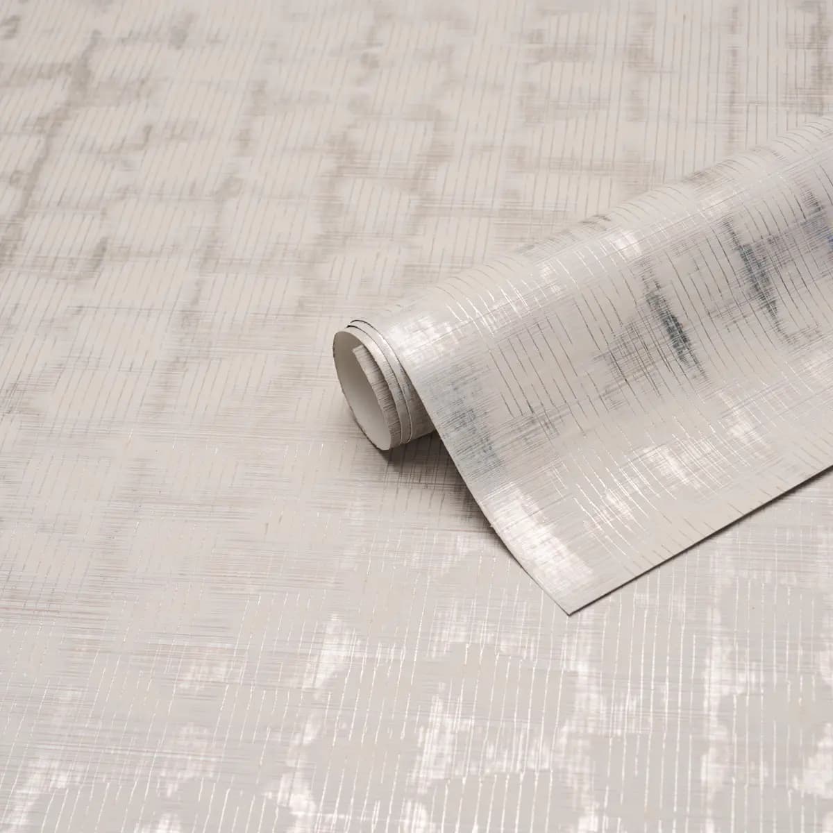 Rune Pinstripe Wallcovering_ SILVER