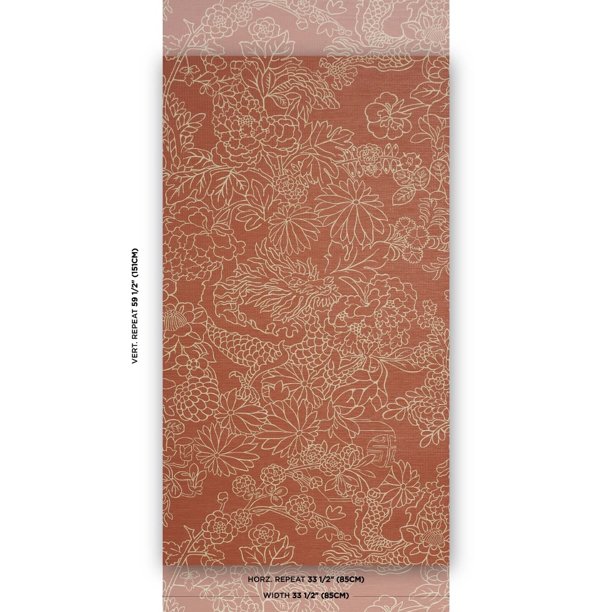 CHIANG MAI DRAGON SILHOUETTE RAFFIA_ TERRACOTTA