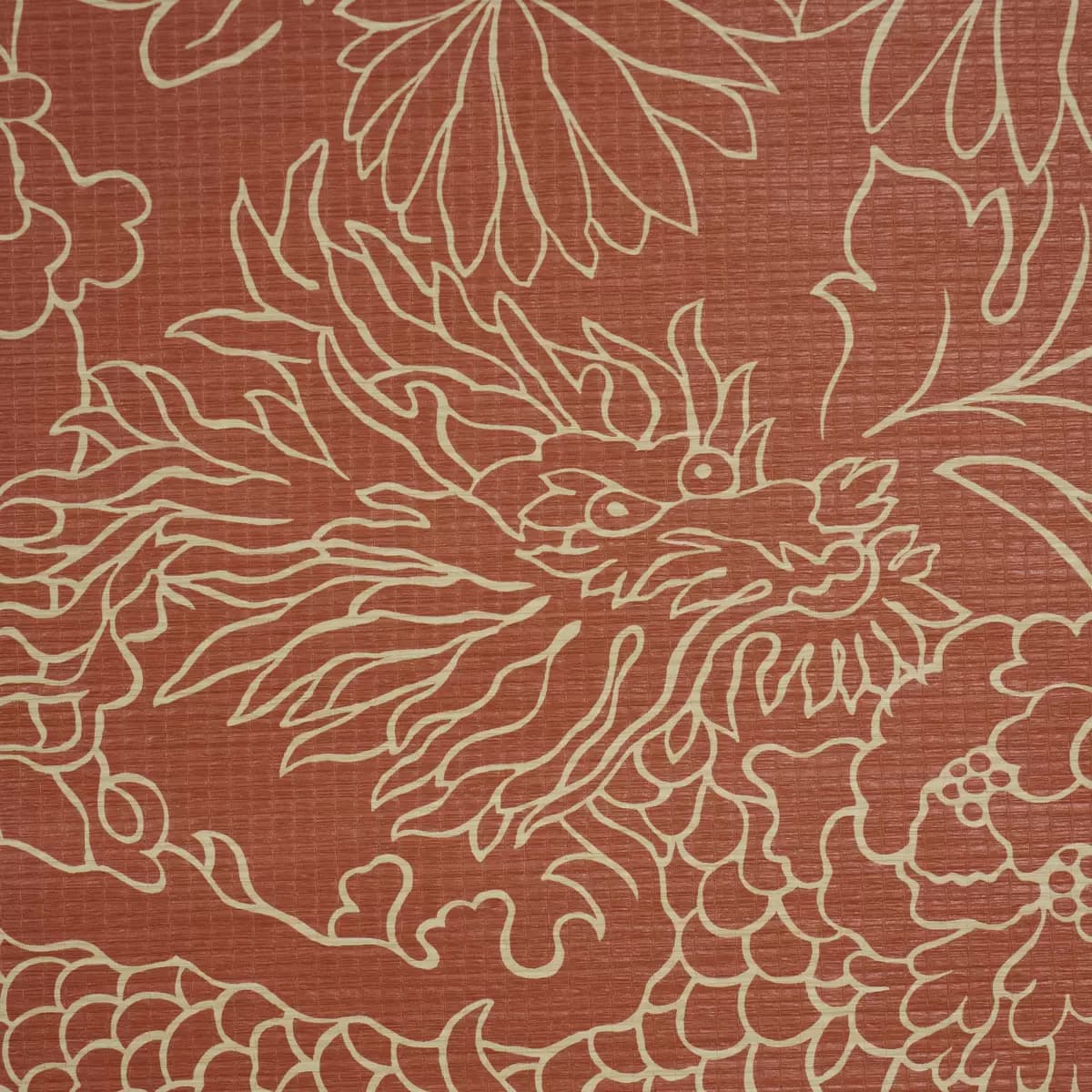 CHIANG MAI DRAGON SILHOUETTE RAFFIA_ TERRACOTTA