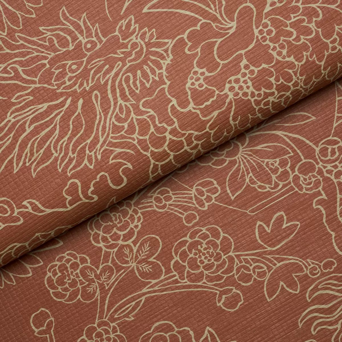 CHIANG MAI DRAGON SILHOUETTE RAFFIA_ TERRACOTTA