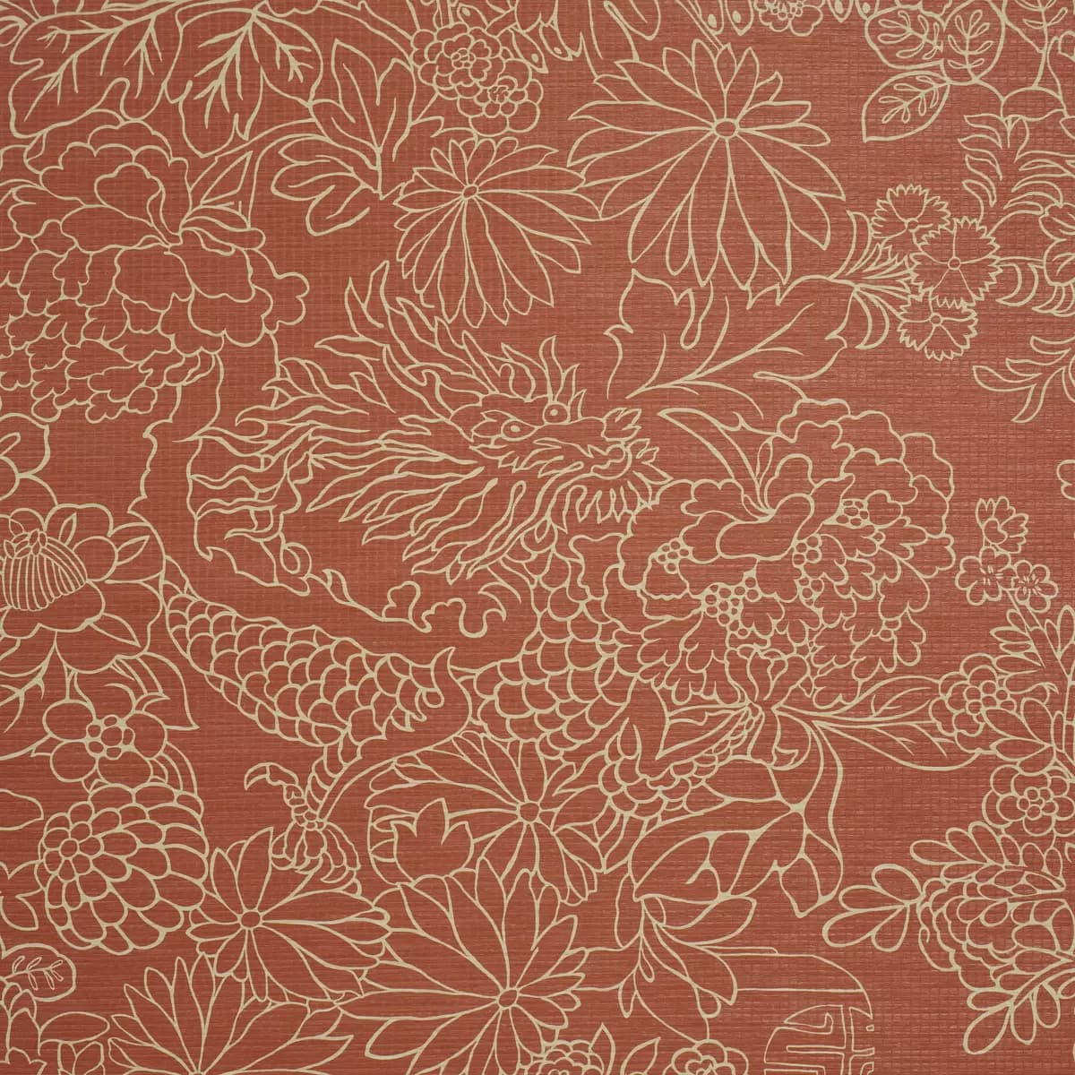CHIANG MAI DRAGON SILHOUETTE RAFFIA_ TERRACOTTA