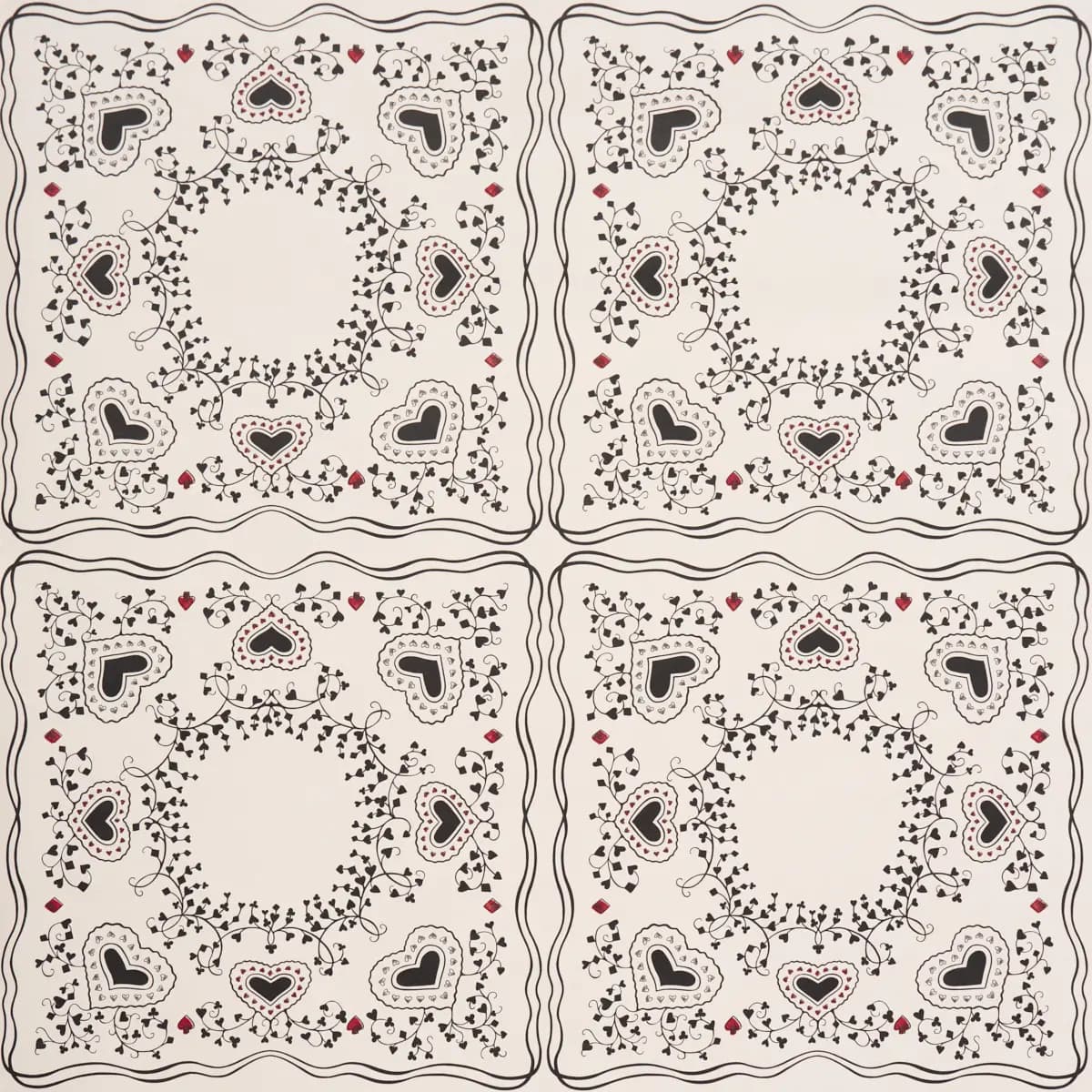 Garden Of Hearts_ BLACK & IVORY