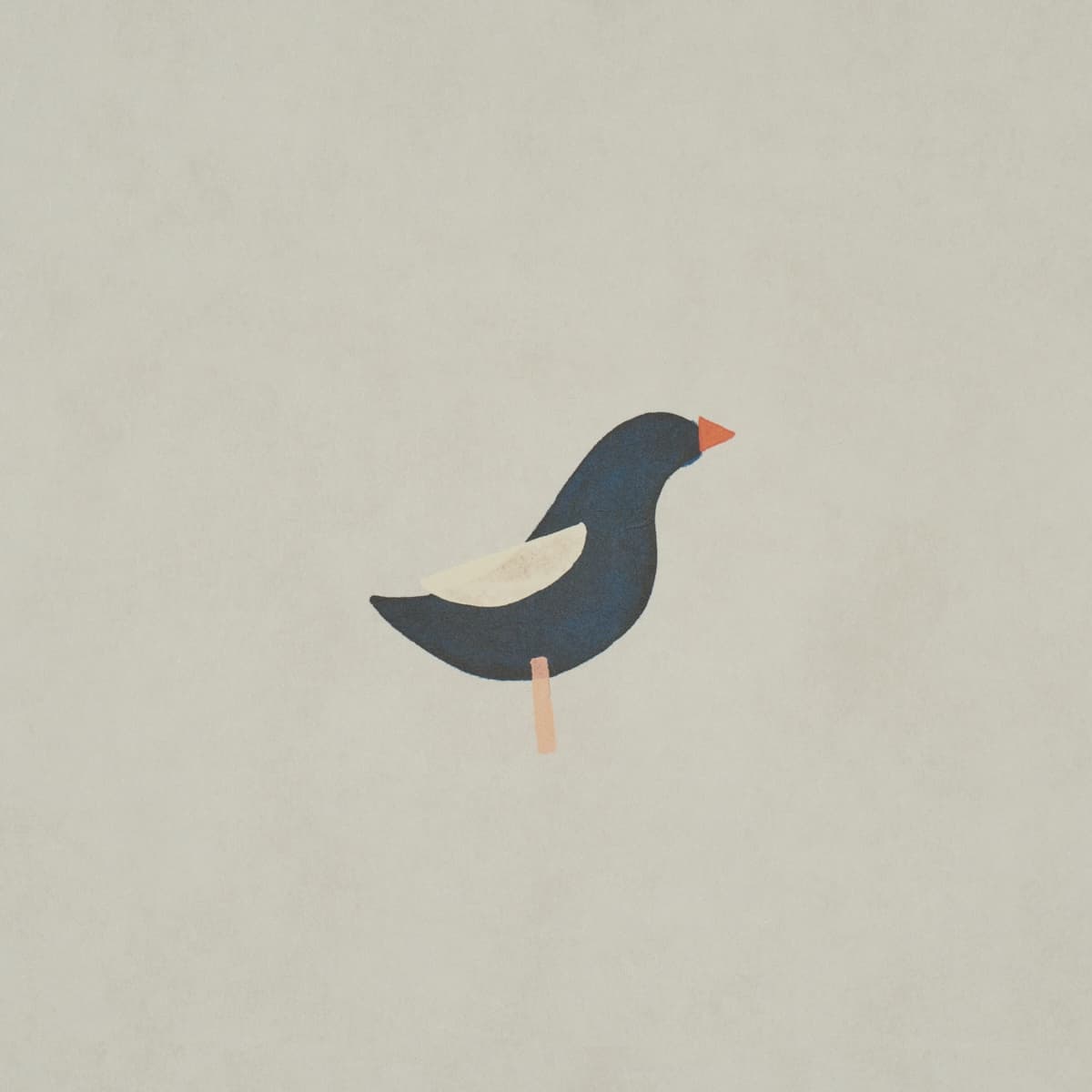 BIRDS PRINT_ BLACK ON NATURAL