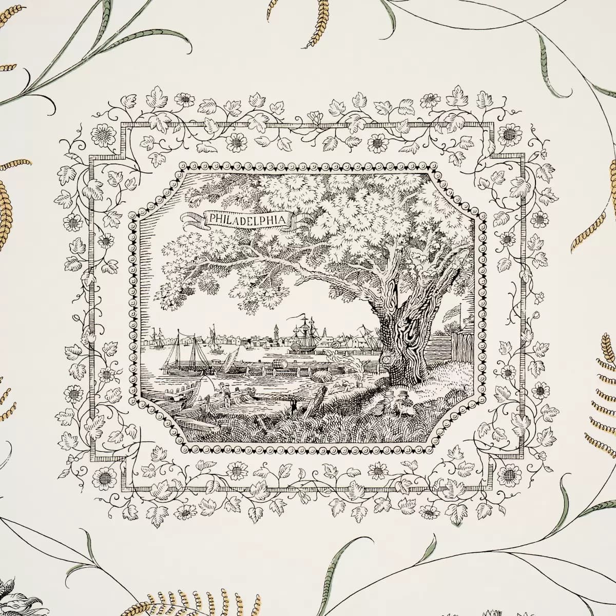 CENTURY SCENIC TOILE_ BLACK