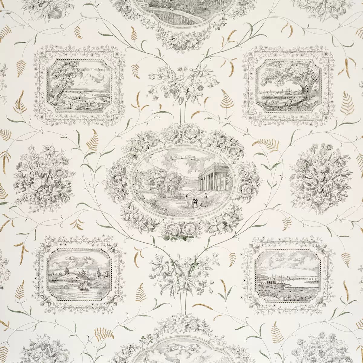 CENTURY SCENIC TOILE_ BLACK