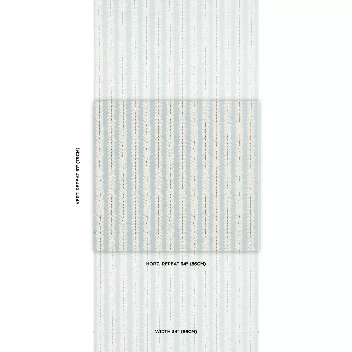 WOODPERRY HAND PRINTED SISAL_ WATER BLUE