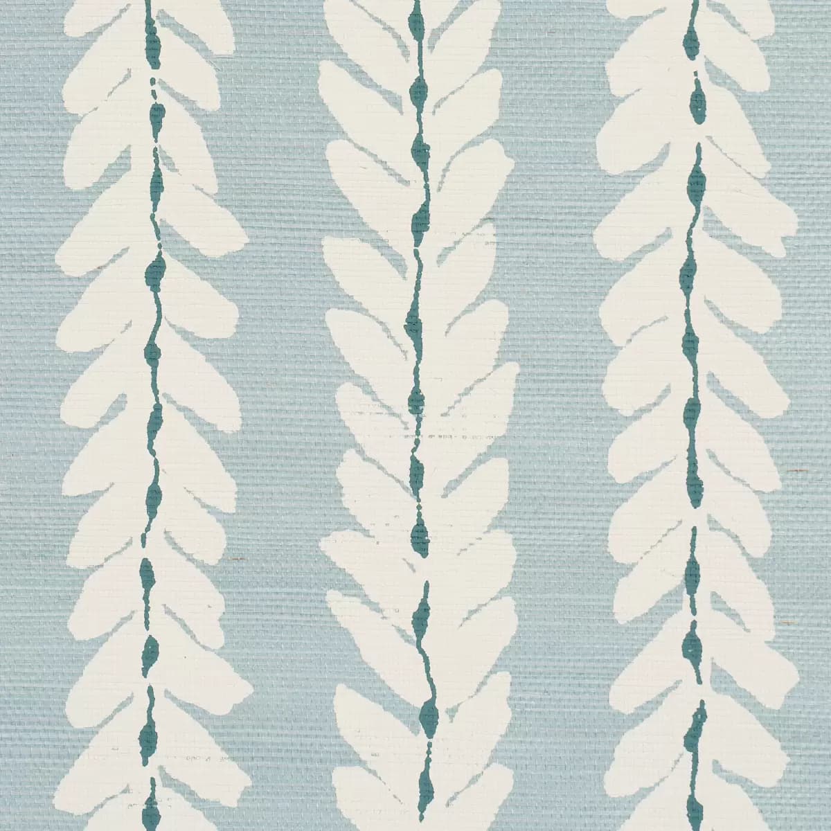 WOODPERRY HAND PRINTED SISAL_ WATER BLUE
