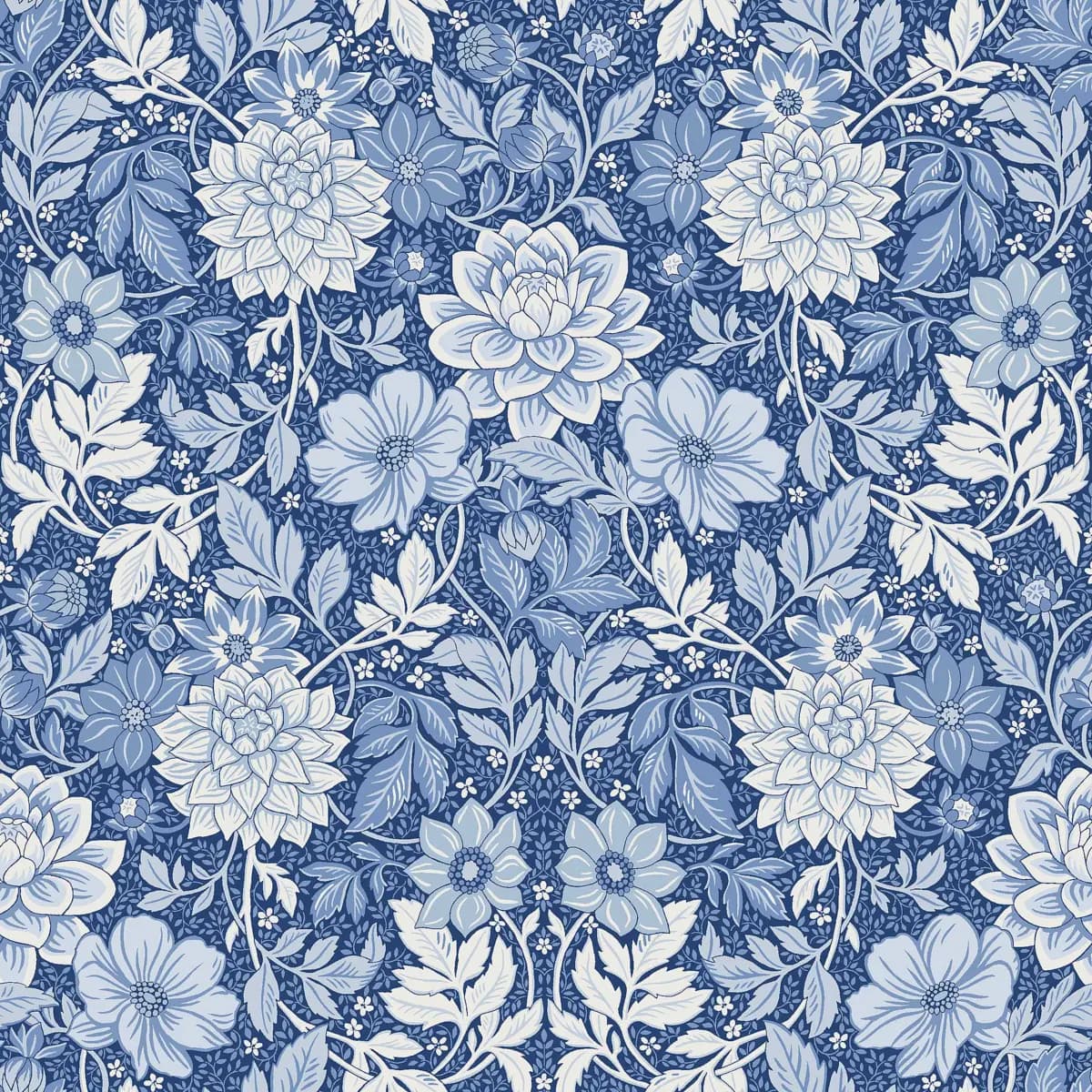 DAHLIA GARDEN_ BLUE AND WHITE