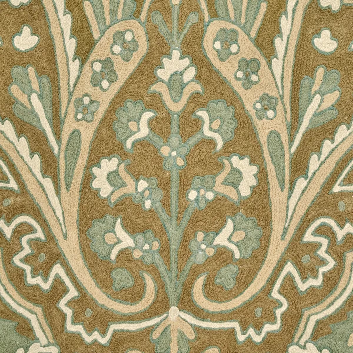 Maharajah Crewel Embroidery_ VERDIGRIS