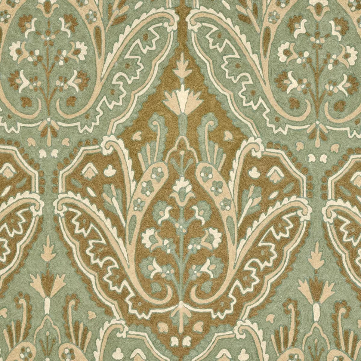 Maharajah Crewel Embroidery_ VERDIGRIS
