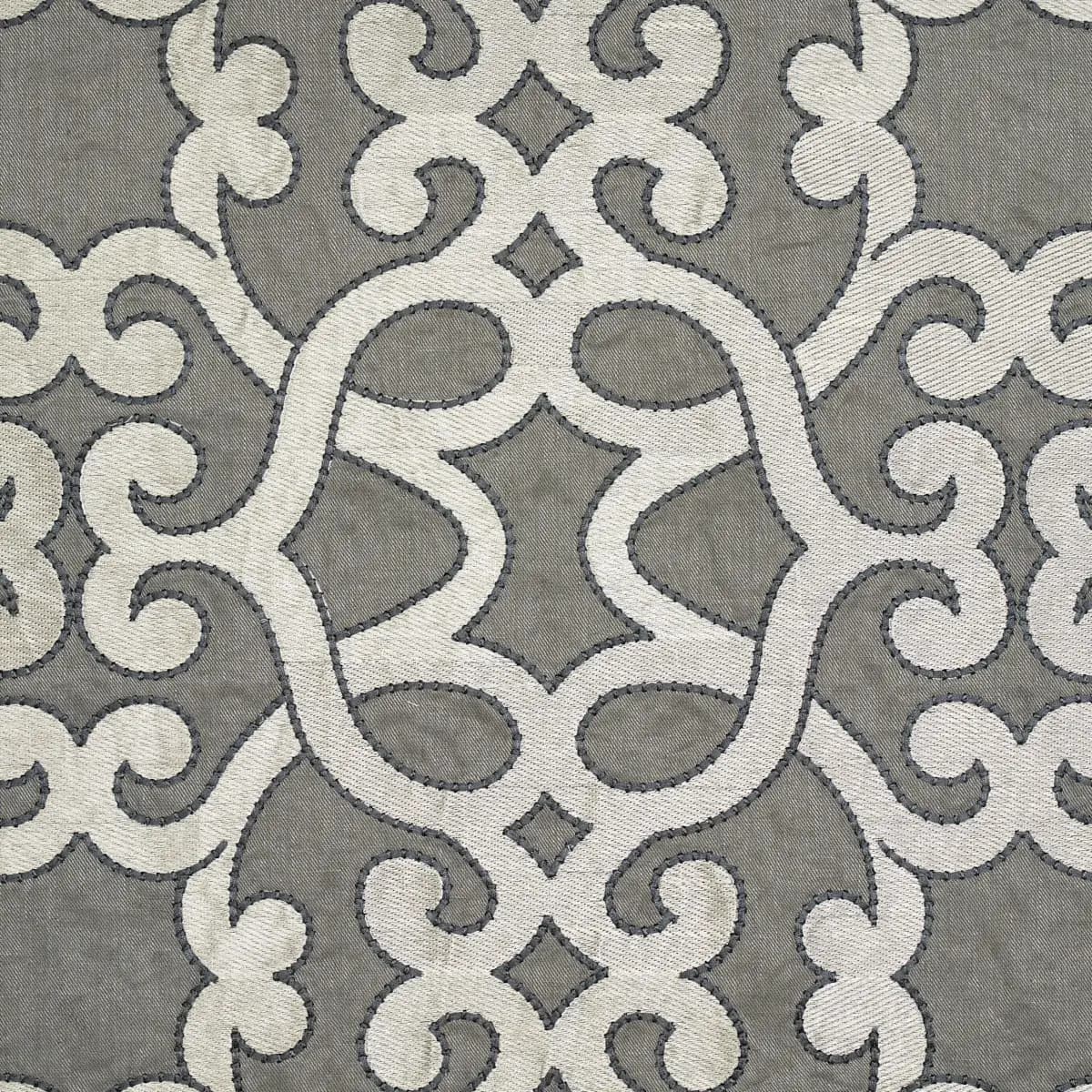 AMBOISE LINEN EMBROIDERY_ ZINC
