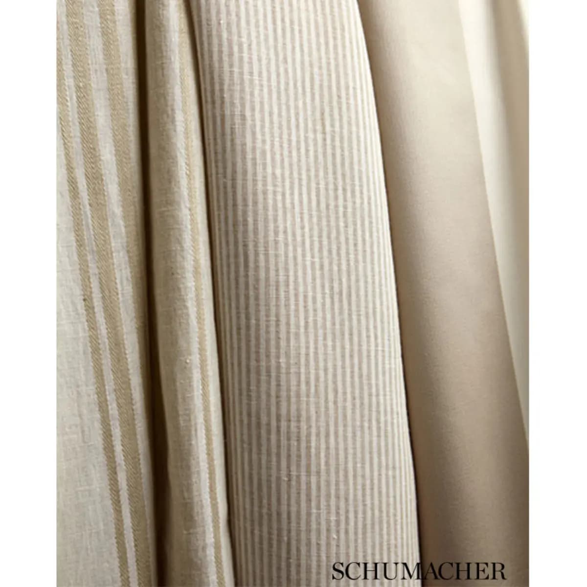 WESLEY LINEN TICKING STRIPE_ EBONY