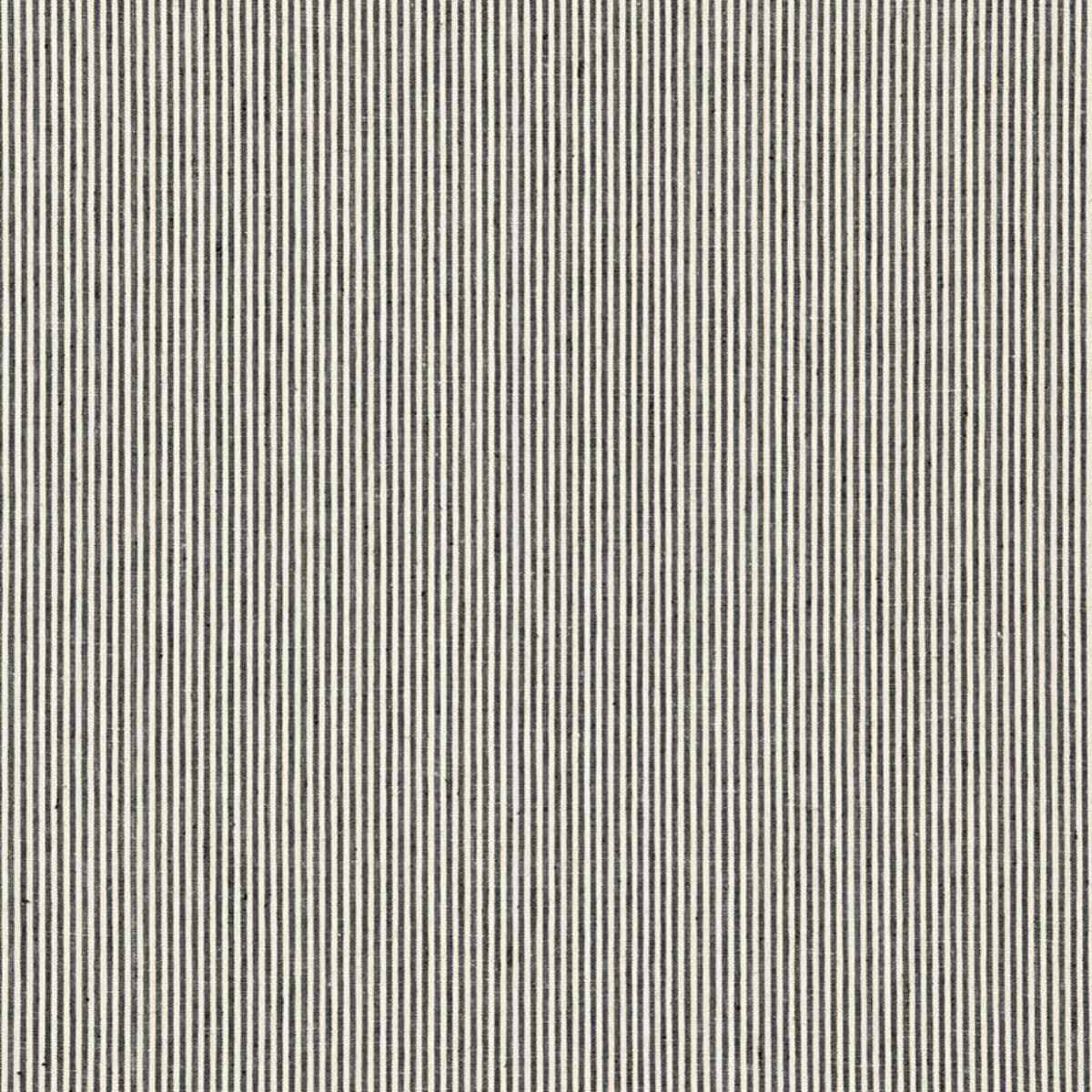 WESLEY LINEN TICKING STRIPE_ EBONY