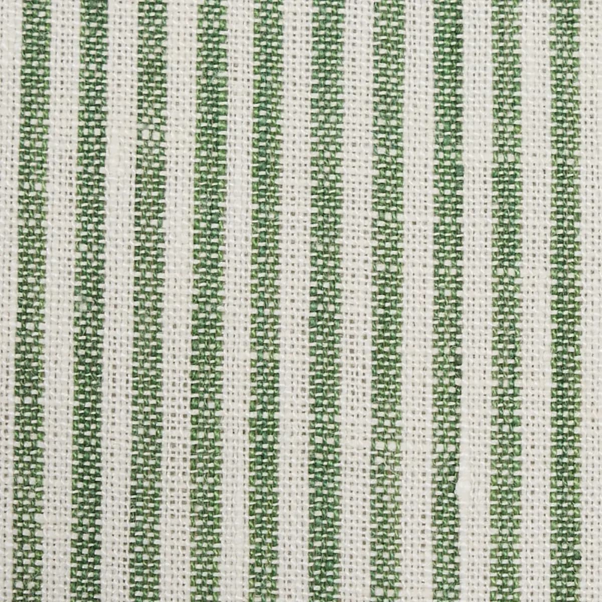 WESLEY LINEN TICKING STRIPE_ GREEN