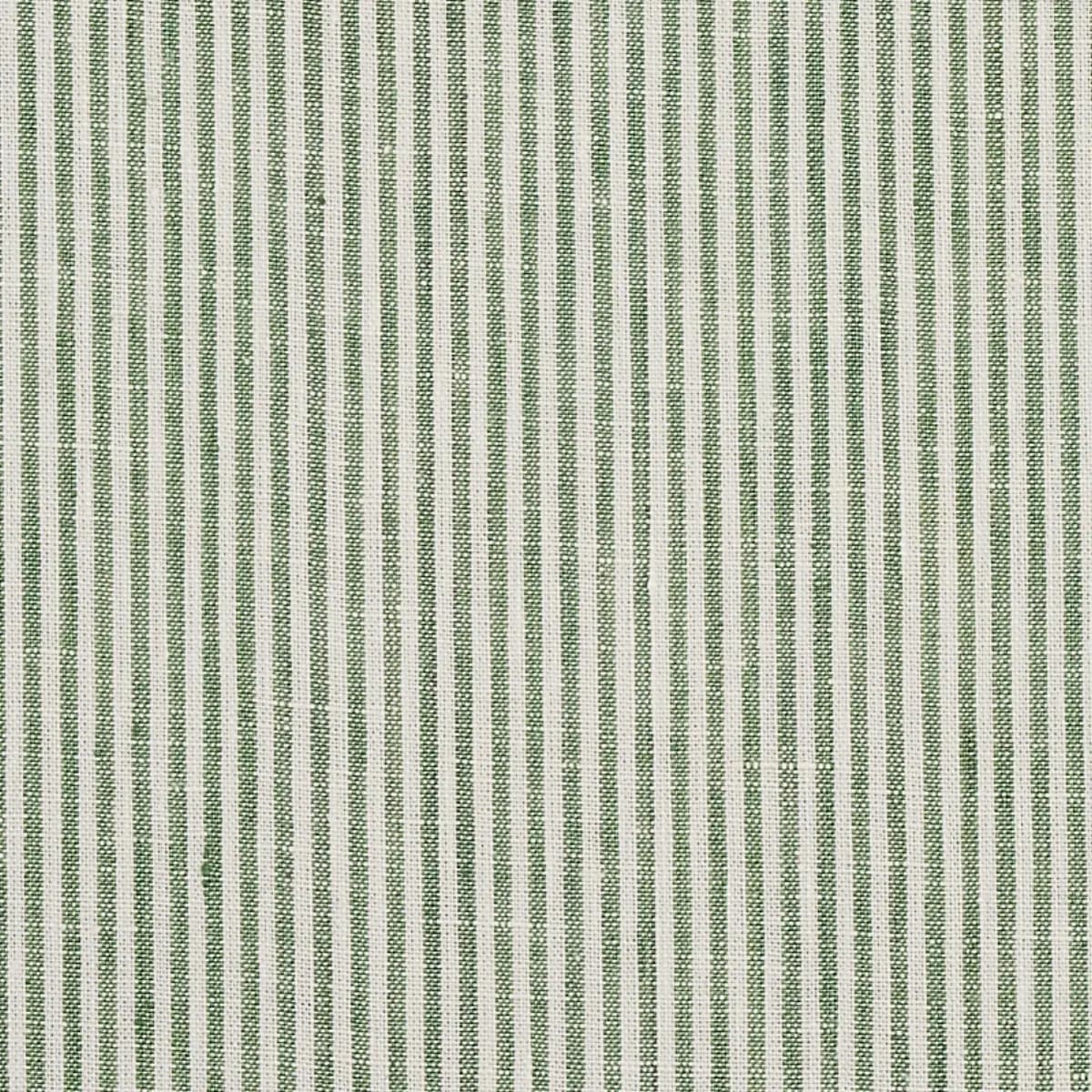WESLEY LINEN TICKING STRIPE_ GREEN