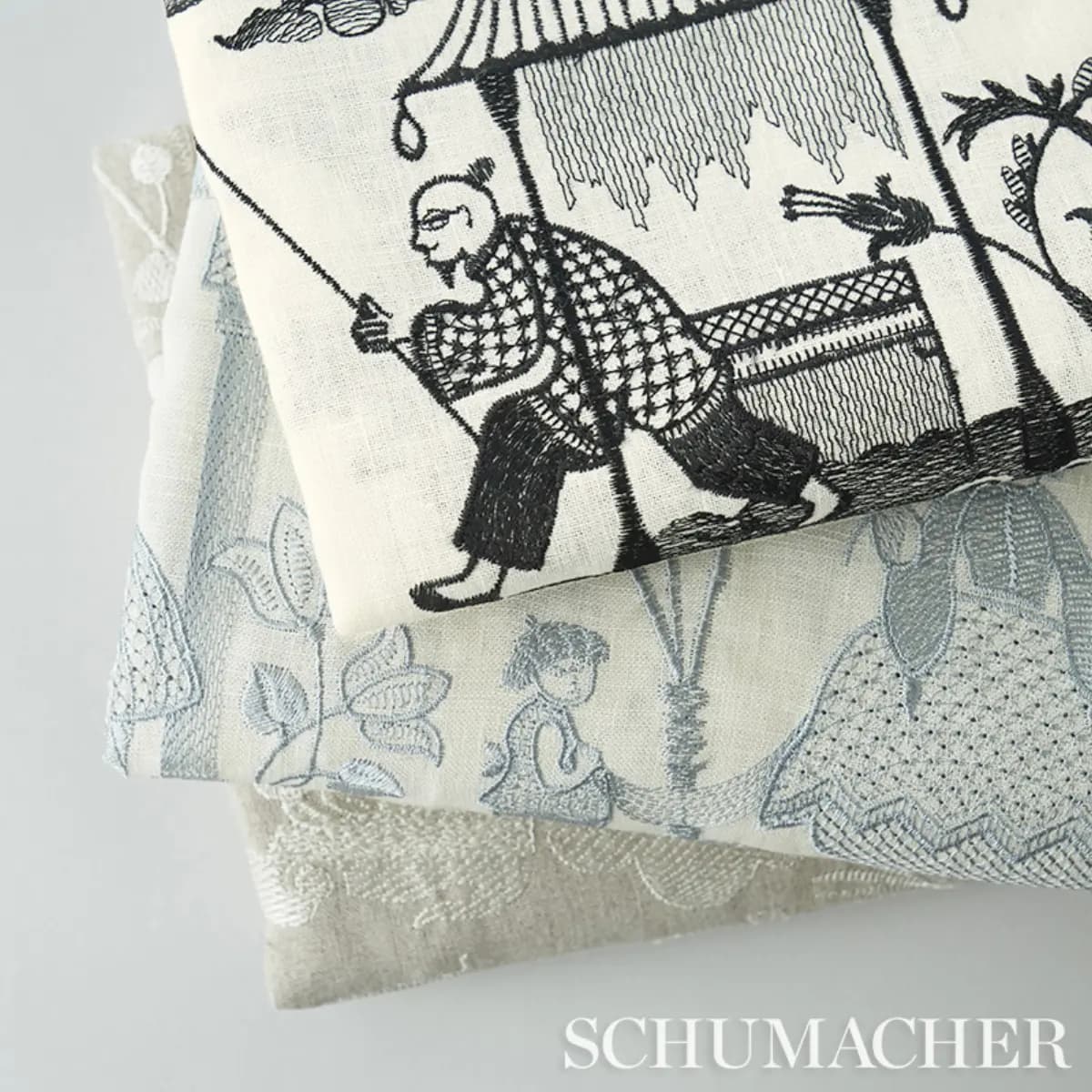Bassano Embroidered Toile_ BLACK