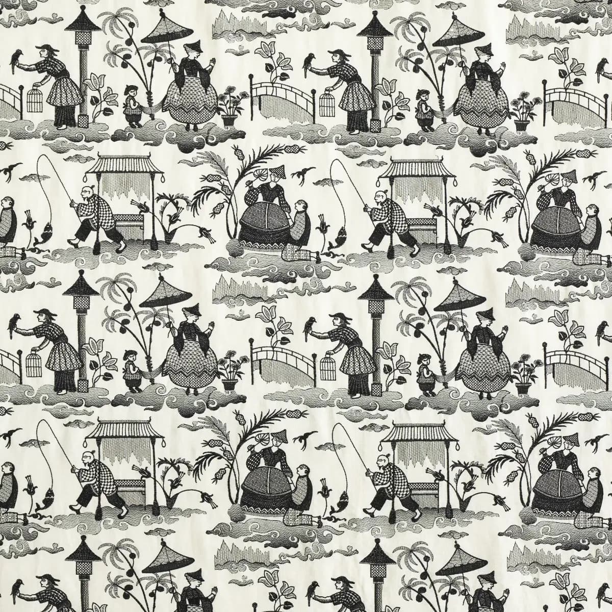 Bassano Embroidered Toile_ BLACK