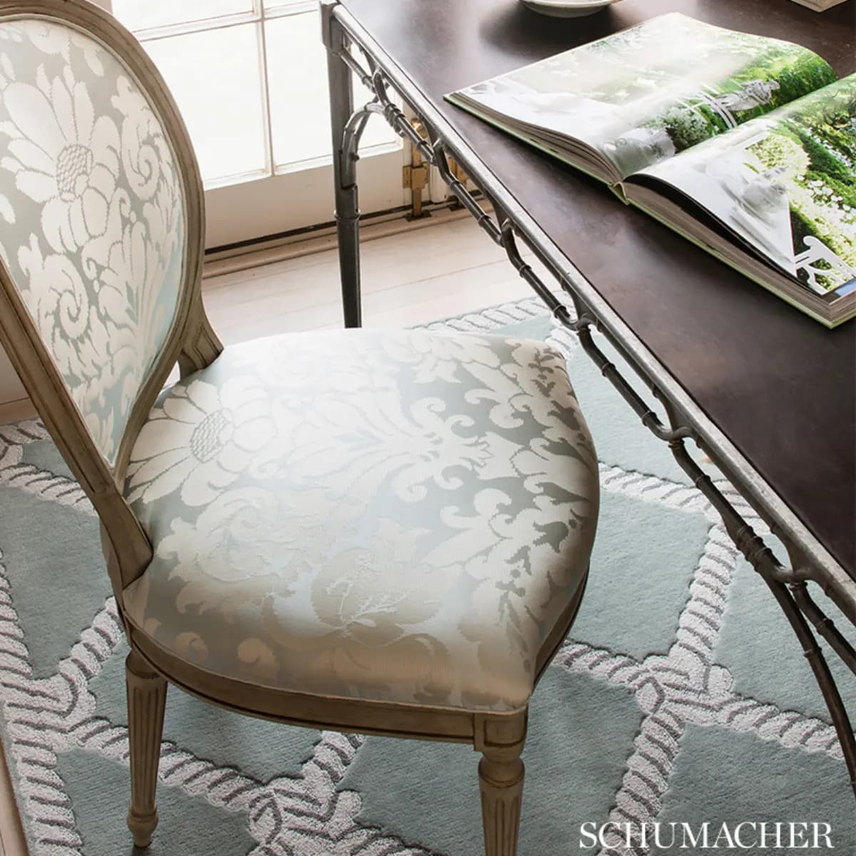CHATEAU SILK DAMASK_ CIEL