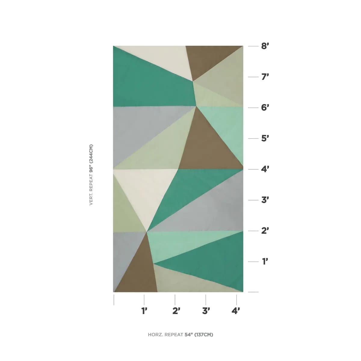 CUBIST SILK PANEL_ CELADON