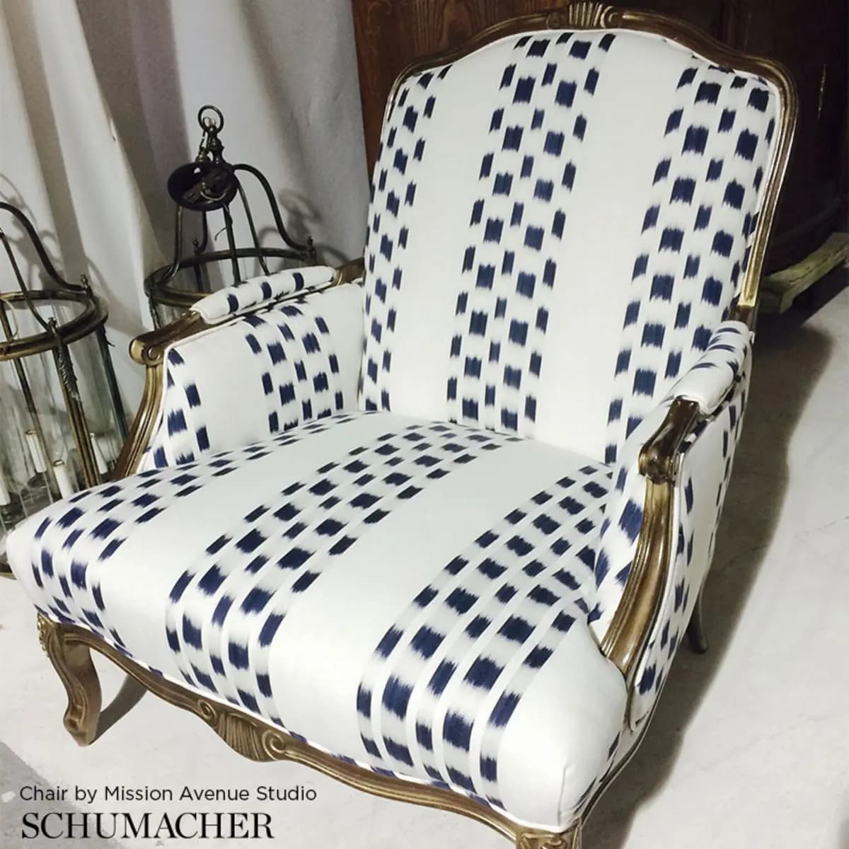 IZMIR IKAT STRIPE_ INDIGO