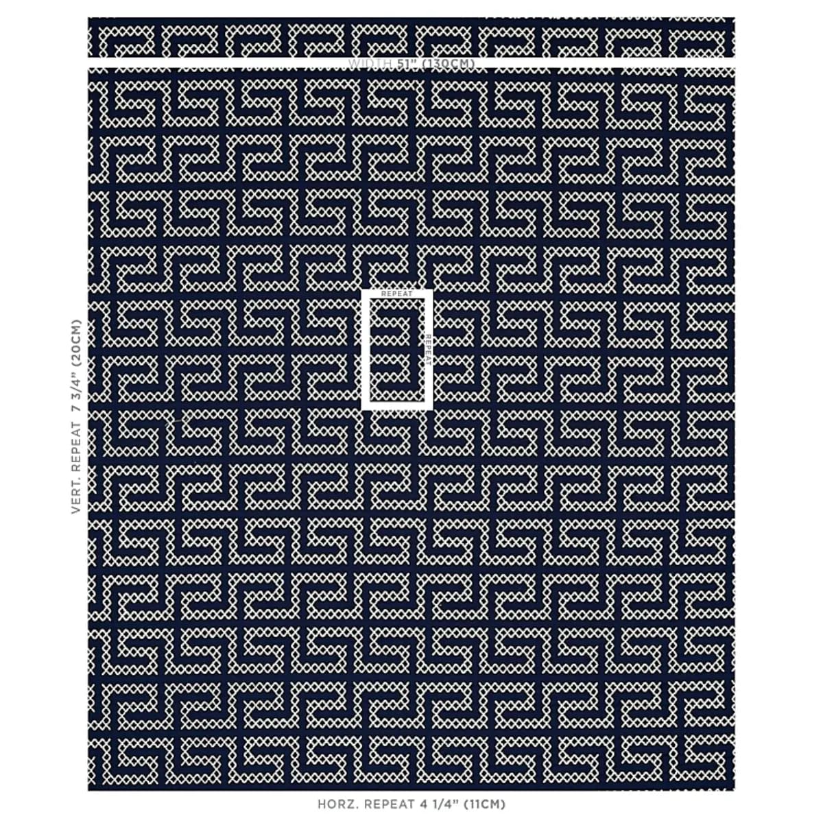 A MAZE EMBROIDERY_ NAVY