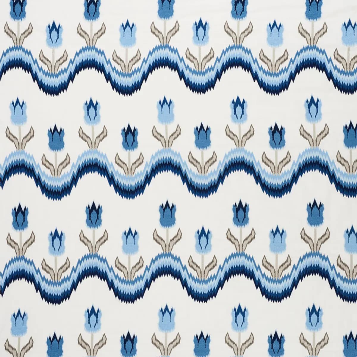 TULIP FLAMESTITCH EMBROIDERY_ BLUE