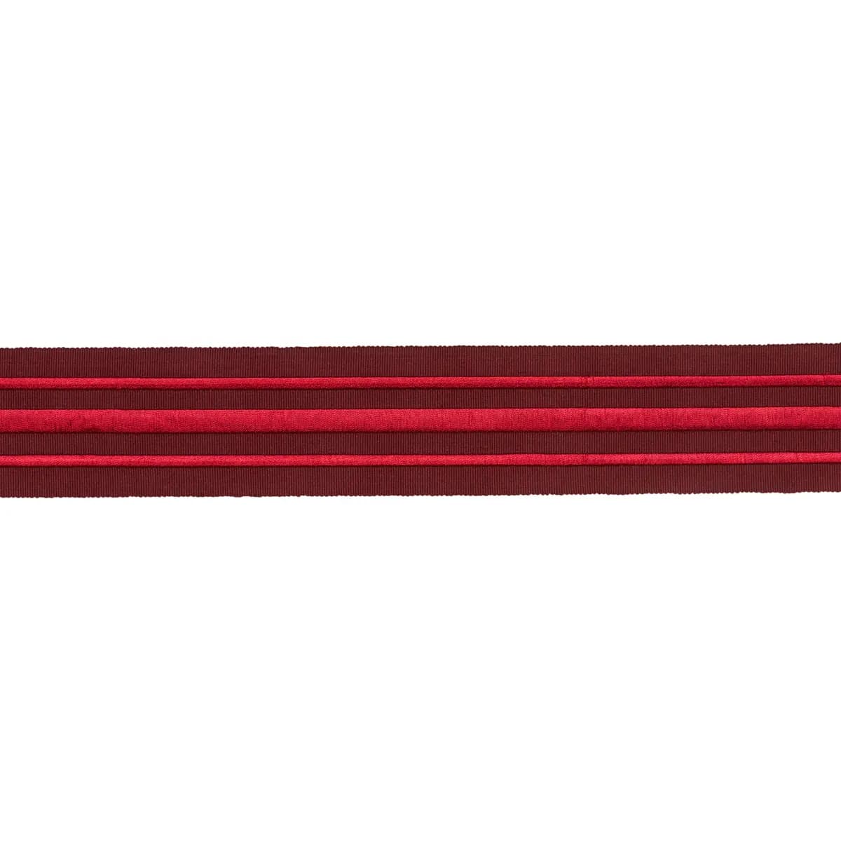 MILITARY STRIPE  TAPE_ RED ON BURGUNDY