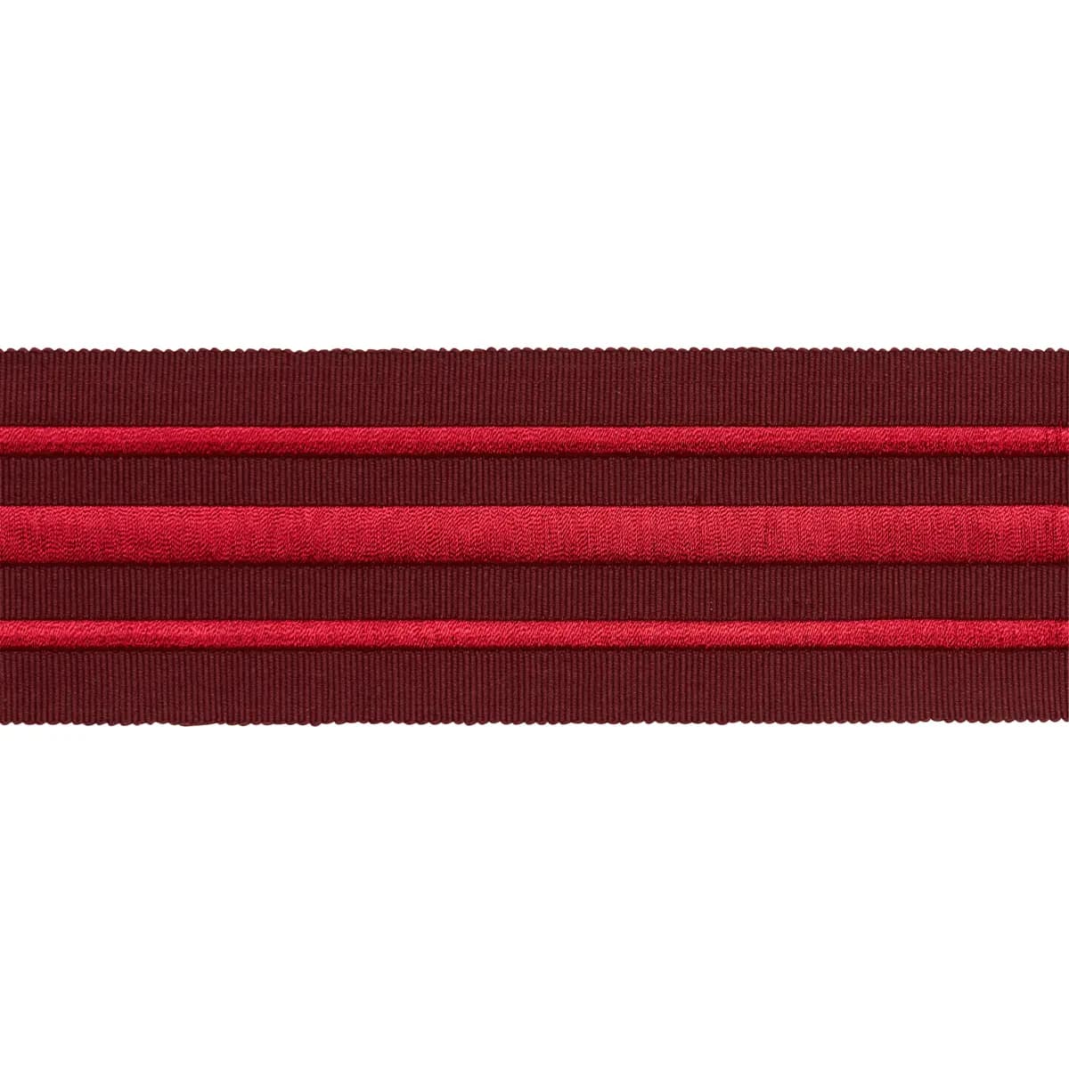 MILITARY STRIPE  TAPE_ RED ON BURGUNDY