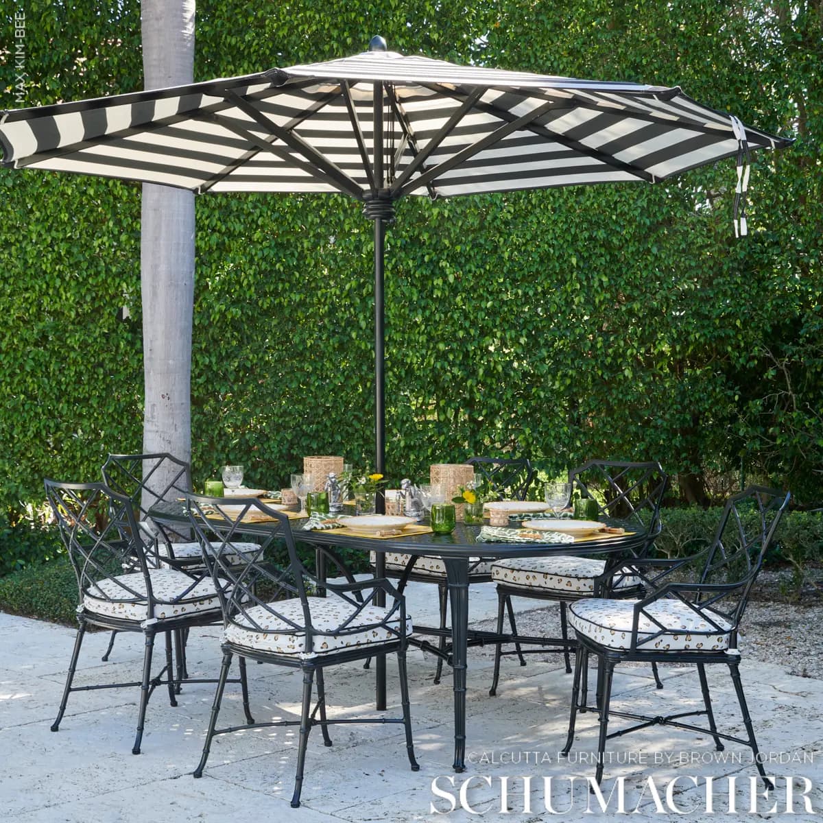 CABANA STRIPE INDOOR/OUTDOOR_ BLACK