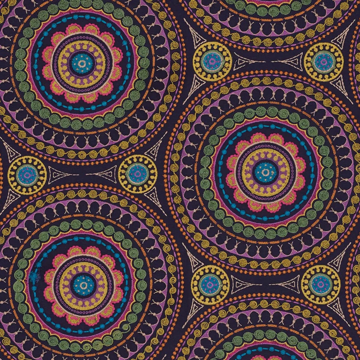 IDRIS EMBROIDERY_ NAVY & MULTI