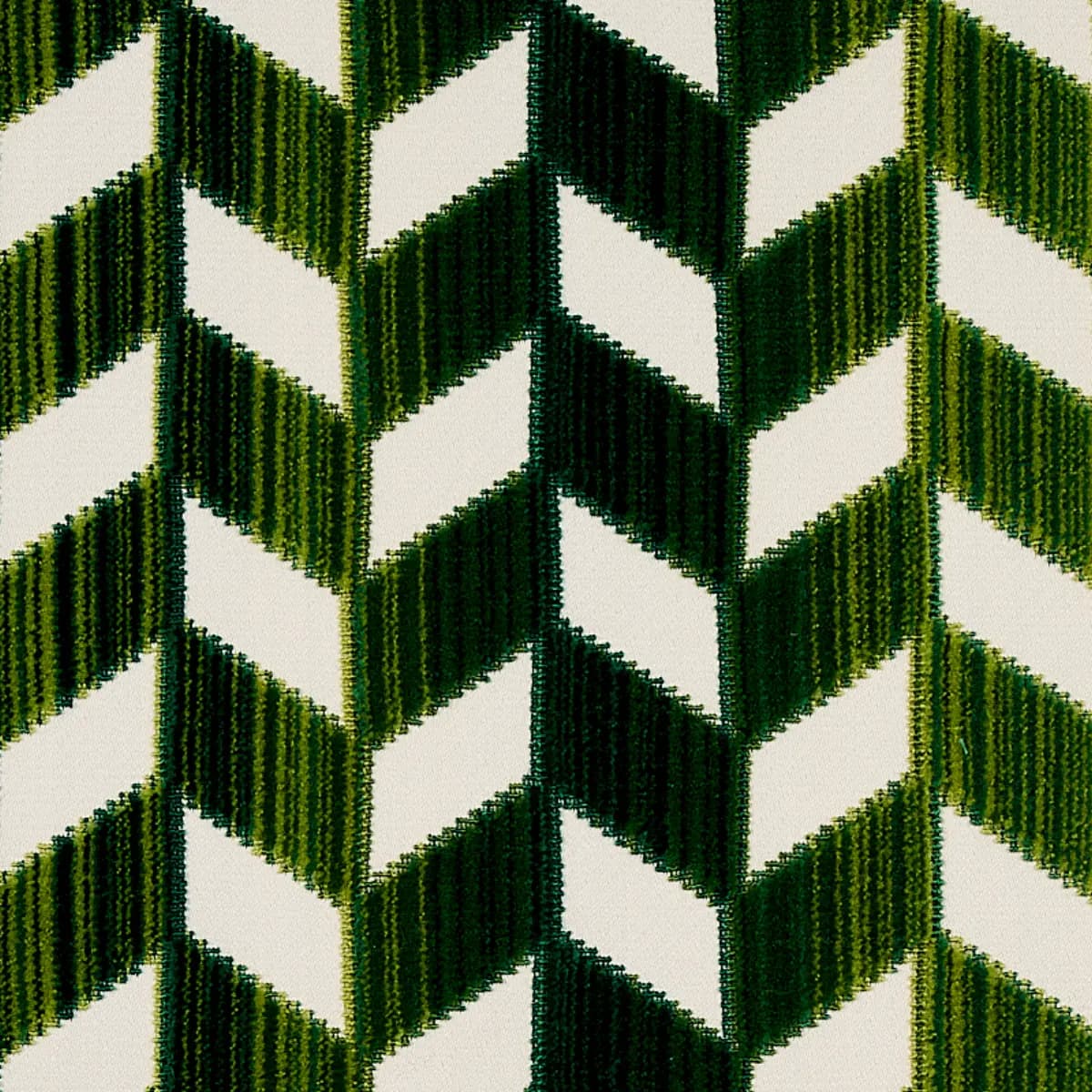 CHEVRON STRIÉ VELVET_ EMERALD