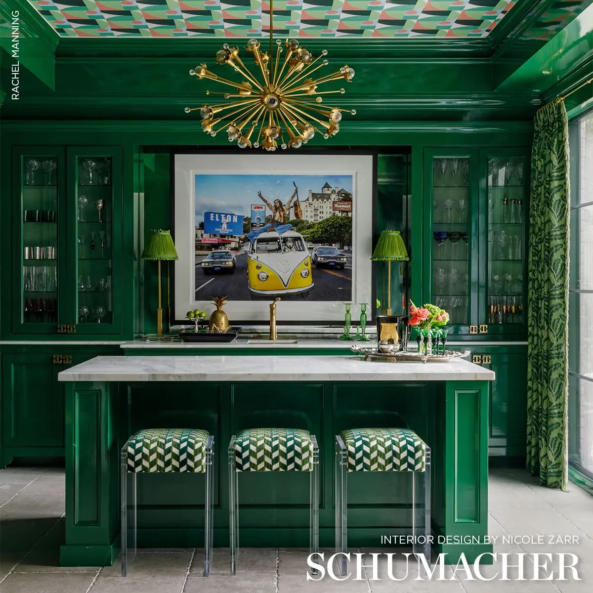 CHEVRON STRIÉ VELVET_ EMERALD