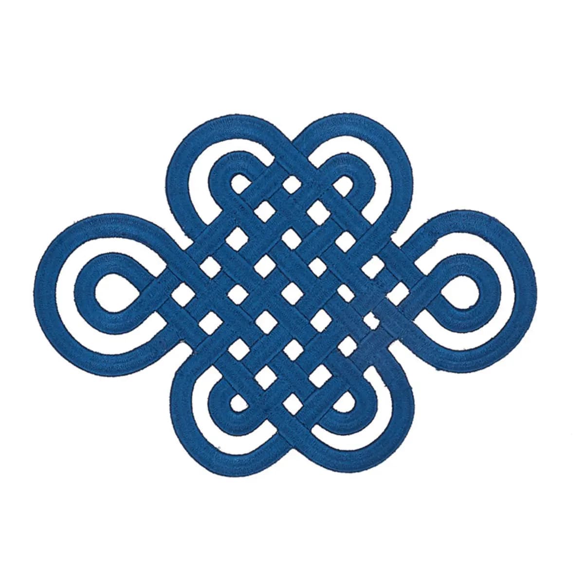 GOOD LUCK KNOT APPLIQUÉ_ SAPPHIRE