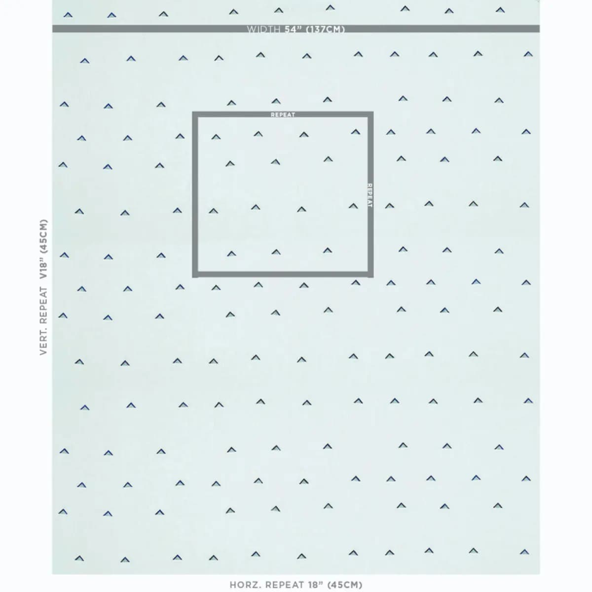 OVERLAPPING TRIANGLES HAND PRINT_ NAVY & WHITE