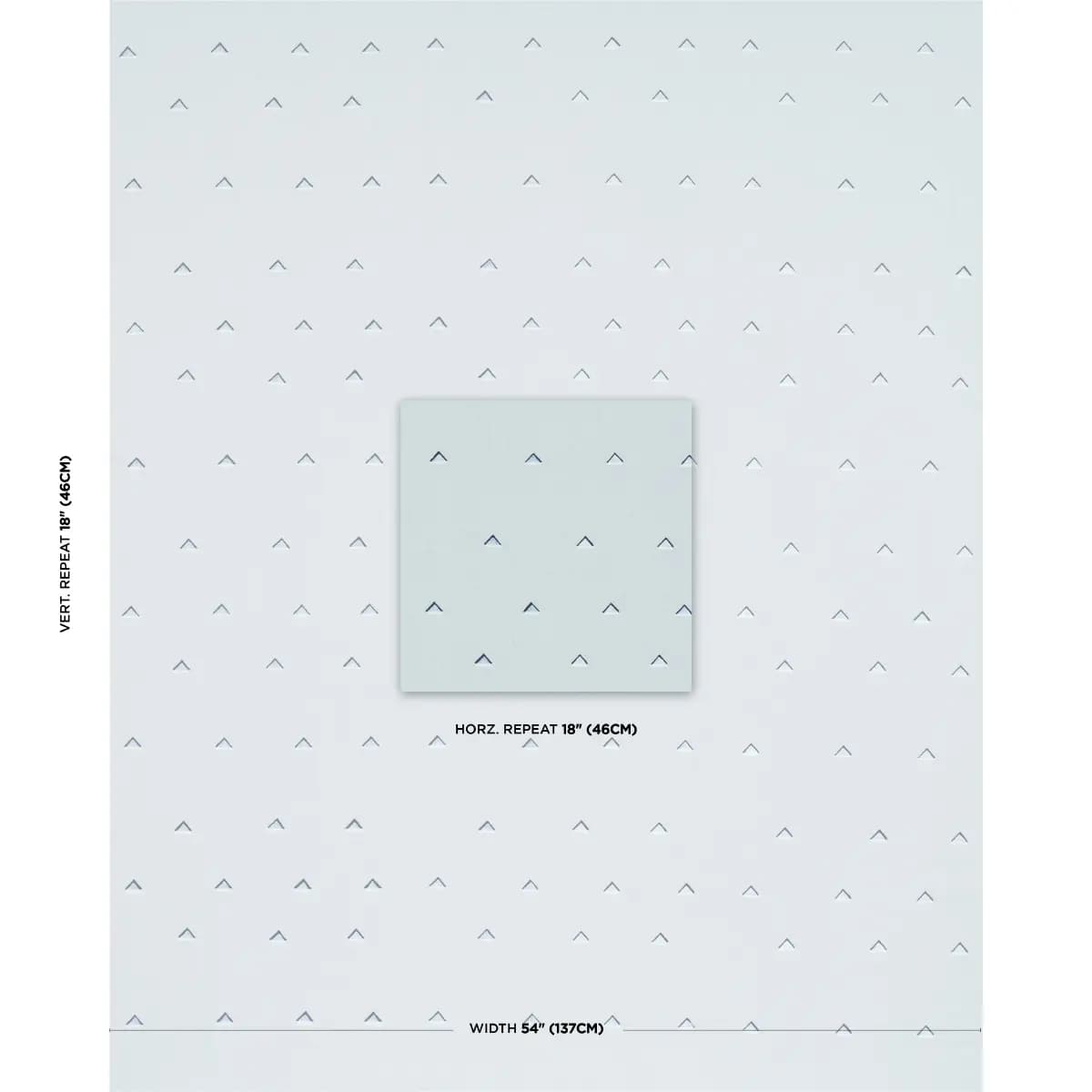 OVERLAPPING TRIANGLES HAND PRINT_ NAVY AND WHITE ON SKY