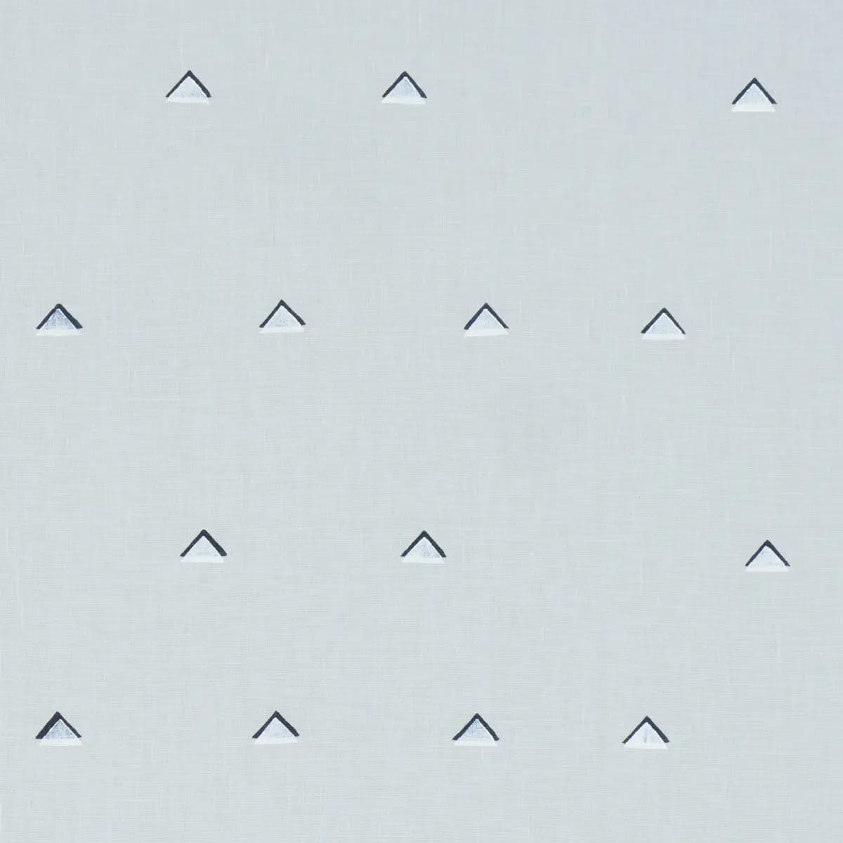 OVERLAPPING TRIANGLES HAND PRINT_ NAVY AND WHITE ON SKY