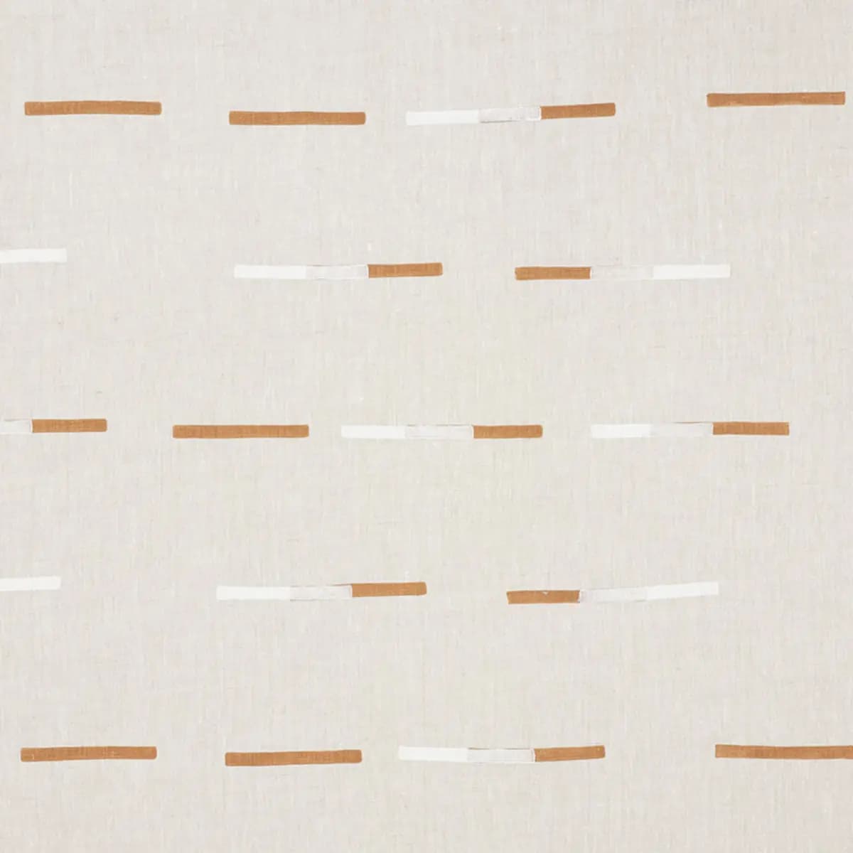 OVERLAPPING DASHES HAND-BLOCK PRINT_ BROWN & WHITE