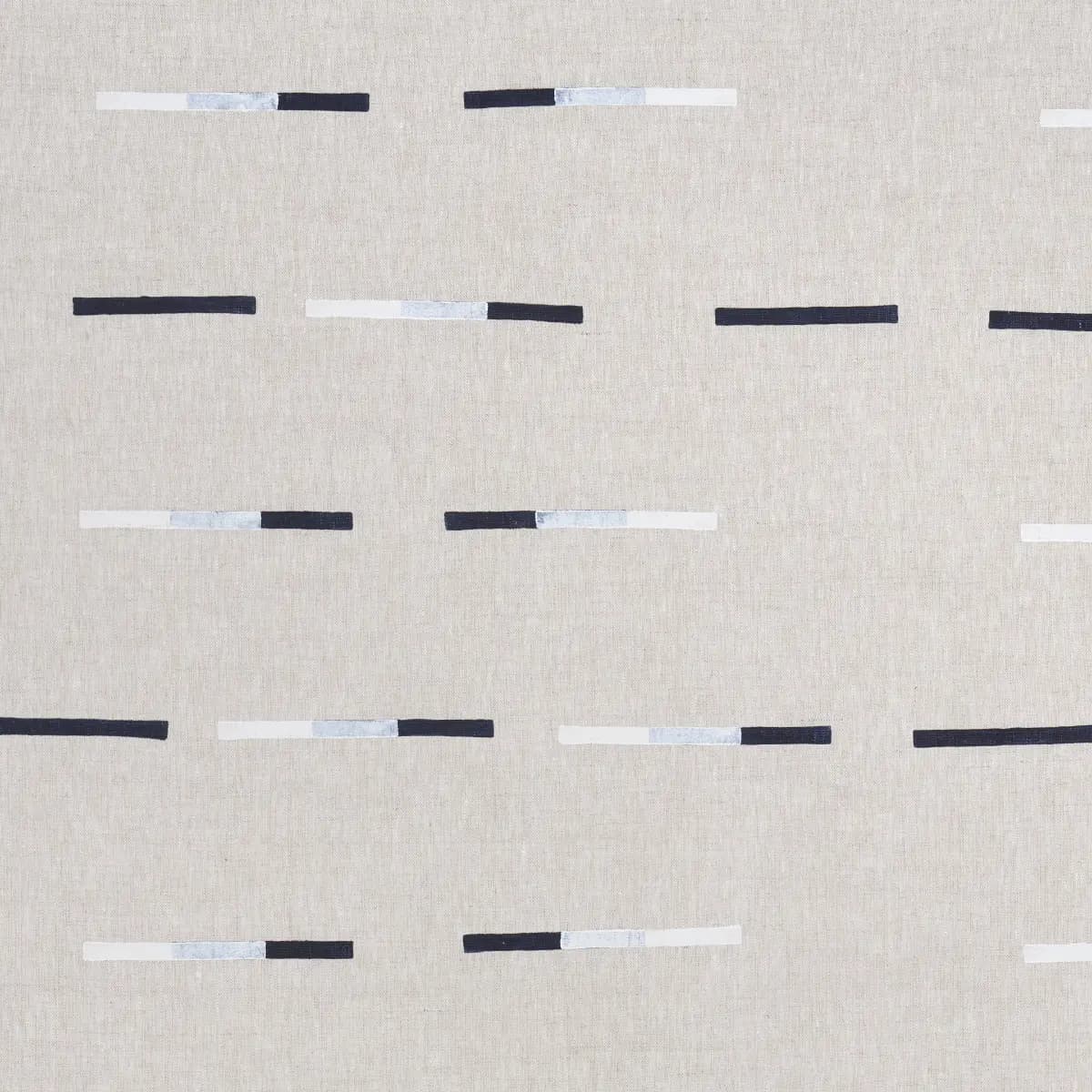 OVERLAPPING DASHES HAND-BLOCK PRINT_ NAVY