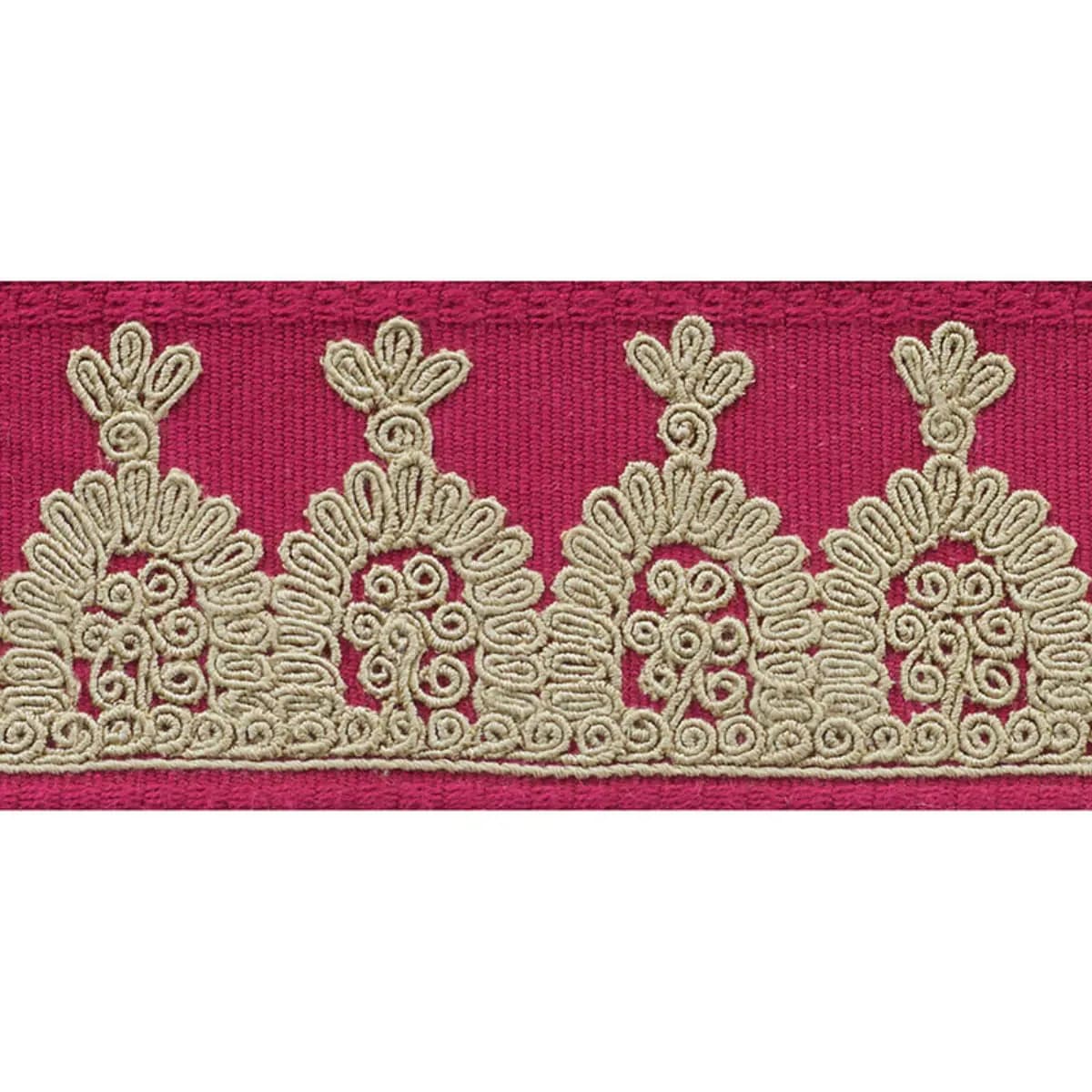 Noelia Embroidered Tape_ GARNET