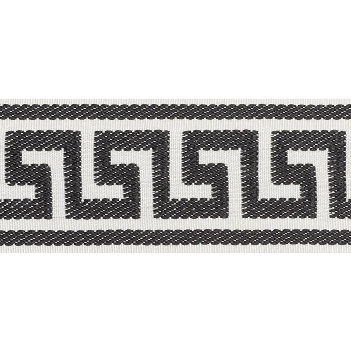 ETIENNE SILK GREEK KEY WIDE_ BLACK