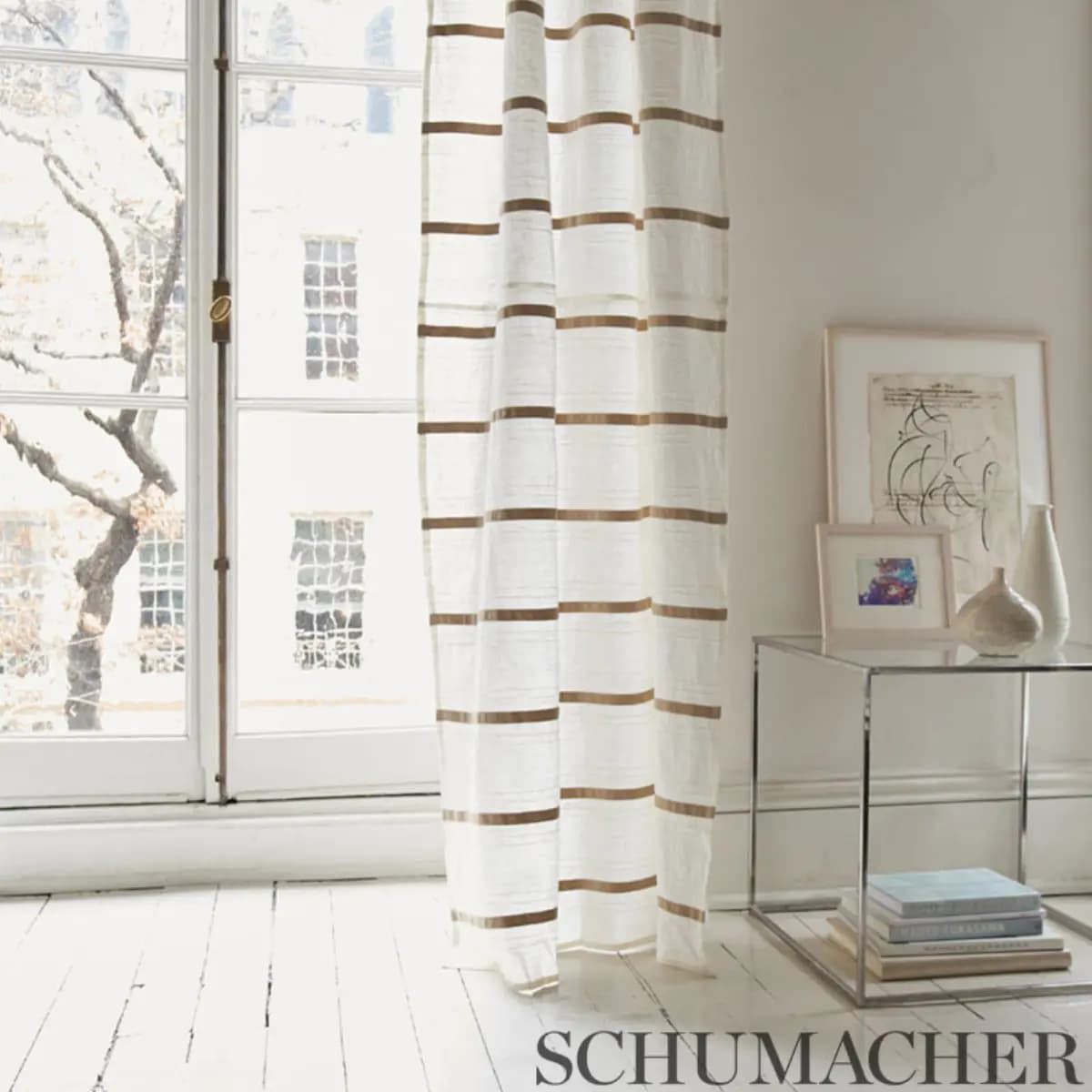 STRIPE APPLIQUÉ SHEER_ BLUE