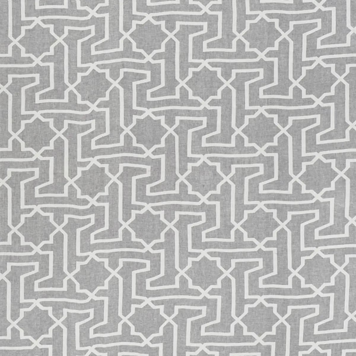 ARABESQUE MAZE SHEER_ GREY
