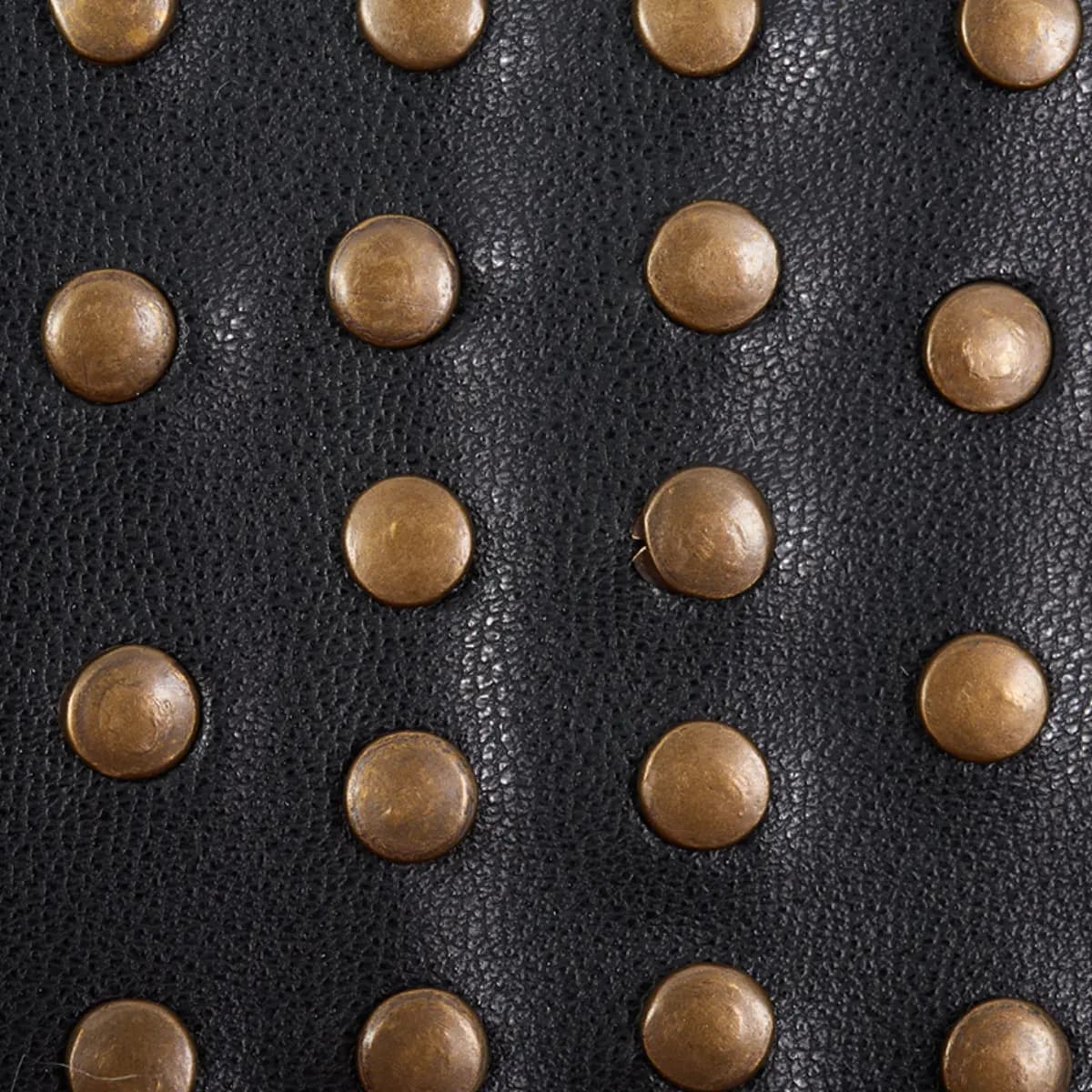 STUDDED LEATHER TRIM_ BLACK