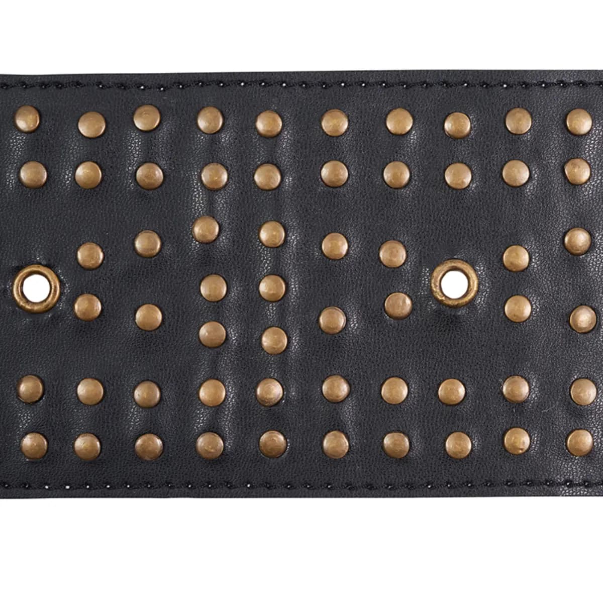 STUDDED LEATHER TRIM_ BLACK