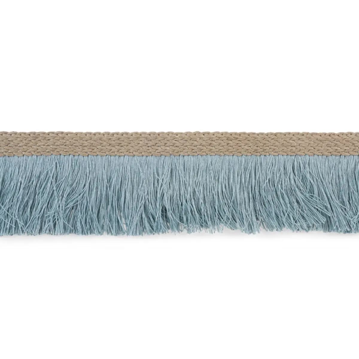 BRAIDED LINEN FRINGE_ SKY
